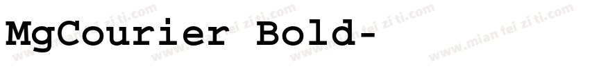MgCourier Bold字体转换